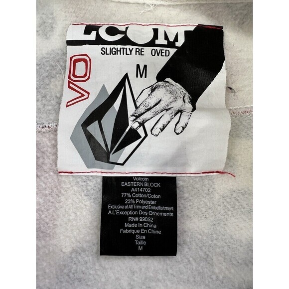Vintage Volcom Hoodie Eastern Block RARE Med All Over Print Volcom Red Black Y2K - Picture 10 of 13
